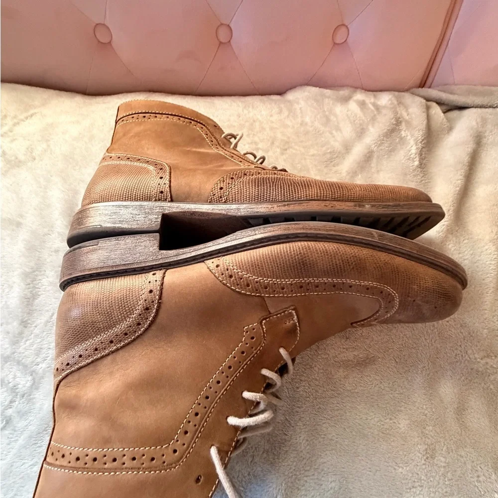 J & M Men's Tan Brogue Boots preppy western 
J.Murphy Sz 10 - Picture 9 of 11